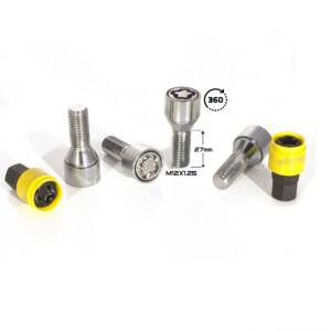 БОЛТ СЕКР. ( M12*1,25 ) H=27 (LB 008SL) (4+2 KEY) PLASTIC PACK