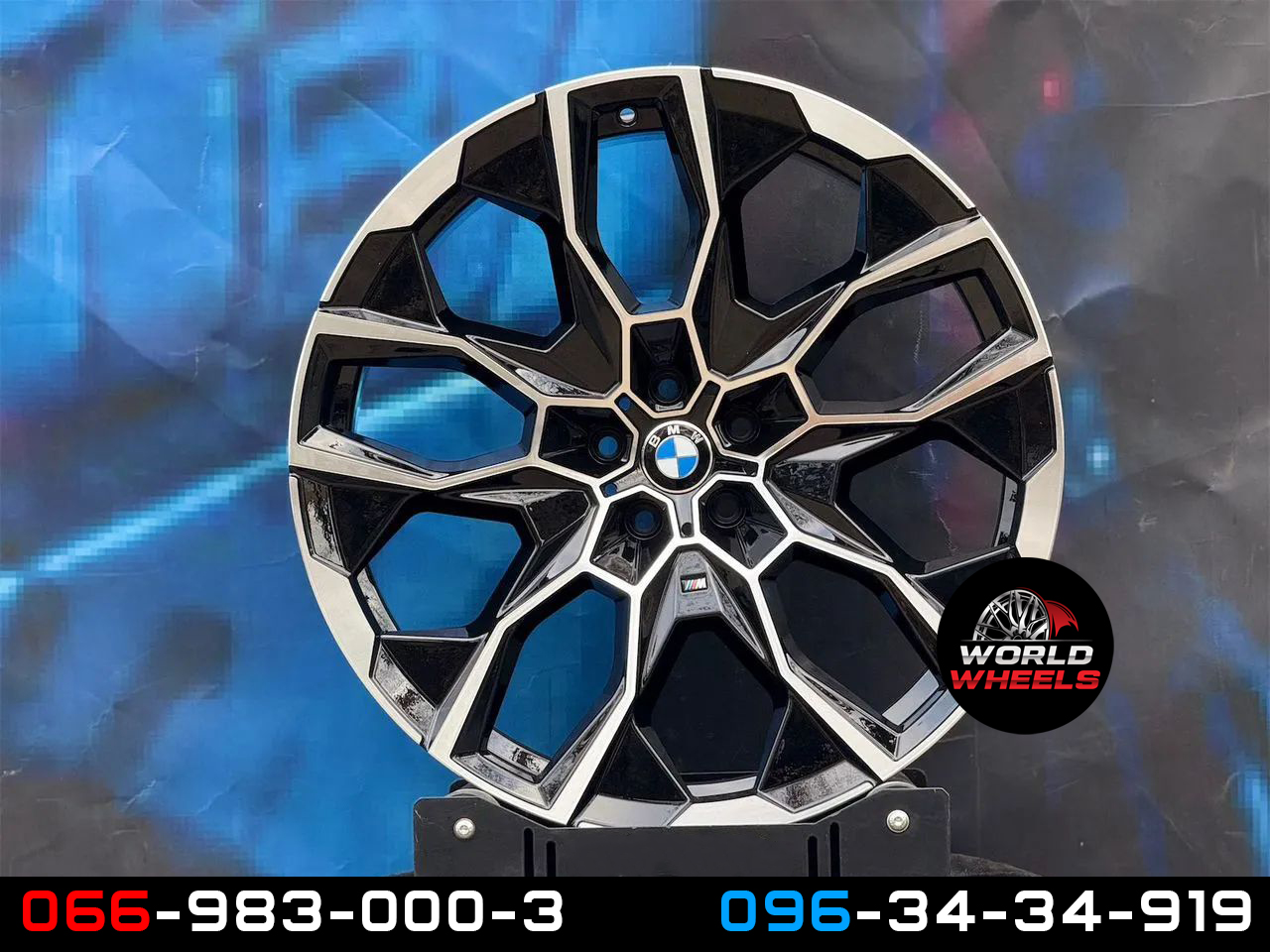 Replica B5592 GLOSS BLACK MACHINED FACE R21*9.5J PCD5*112 ET36 DIA