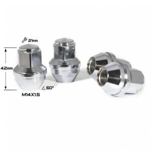 ГАЙКА ХРОМ TESLA ORIGINAL М14*1,5 L=42mm N044