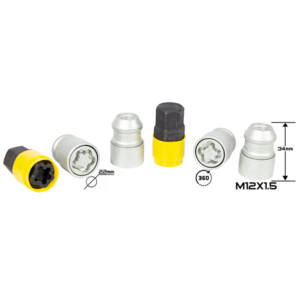 ГАЙКА СЕКР. DACRO ( M12*1,5 ) L=34 (LN 0031SLC36) (4+2 KEY) PLASTIC PACK