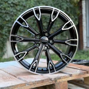 Replica A5180 Black Polish R18*8.0J PCD5*112 ET35 DIA 66.6