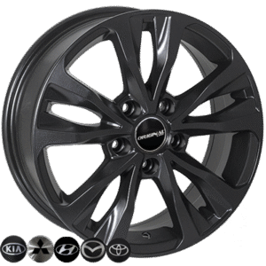 ZW-BK5212 MattBLACK R16*6.5J PCD5*114.3 ET40 DIA 67.1
