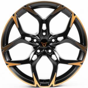 Replica CUP275 Satin_Black_Machined_Spokes_Bronze_Coating R18 8.0J PCD 5x112 ET 40.0 DIA 57.1