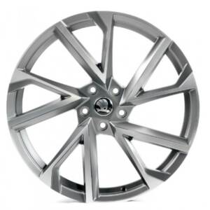 Replica SK5635 Satin_Gray_Machined_Face R20 8.5J PCD 5x112 ET 38.0 DIA 57.1