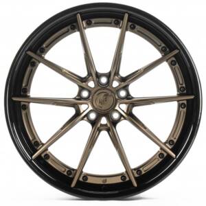 WS FORGED WS-026C SATIN_BRONZE_LIP_BRUSHED_BLACK_FORGED R20 9.5J PCD 5x112 ET 39.0 DIA 66.45