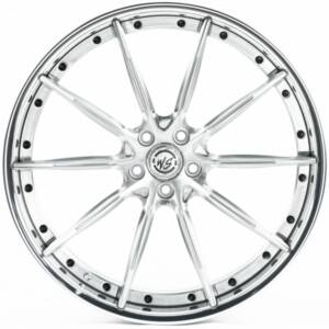 WS FORGED WS-076C BRUSHED_SILVER_LIP_POLISH_FORGED R22 10.0J PCD 5x112 ET 30.0 DIA 66.5