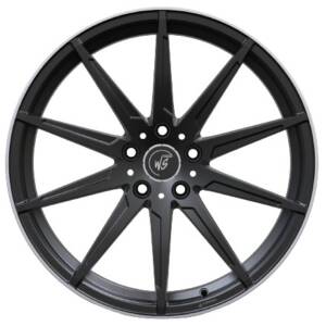 WS FORGED WS-44M SATIN_BLACK_LIP_POLISH_FORGED R19 9.5J PCD 5x112 ET 50.0 DIA 66.5