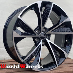 Replica AU6106 BLACK MACHINED FACE R21*9.5J PCD5*112 ET25 DIA 66.6