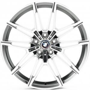 Replica B2085 Matte_GunMetall_Machined_Face R20 9.5J PCD 5x112 ET 40.0 DIA 66.5