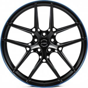 WS FORGED WS-104C SATIN_BLACK_SATIN_BLUE_LINE_FORGED R20 9.5J PCD 5x112 ET 37.0 DIA 66.5