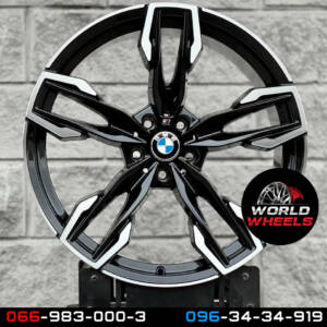 Replica B19817 GLOSS_BLACK_MACHINED_FACE R19*7.5J PCD5*112 ET32 DIA 66.6